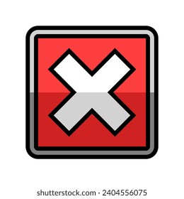 close button color icon vector. close button sign. isolated symbol illustration
