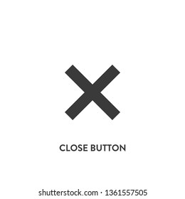 close button icon vector. close button sign on white background. close button icon for web and app