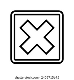 close button line icon vector. close button sign. isolated contour symbol black illustration