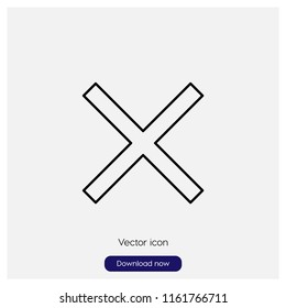 Close button sign icon in trendy flat style isolated on grey background, modern symbol vector illustration for web