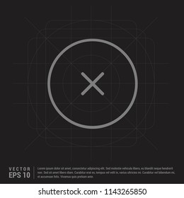 Close Cancel or Delete Icon - Black Creative Background - Free vector icon