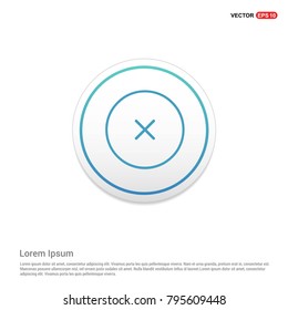 Close, Cancel or Delete Icon White Background icon template
