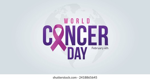 Close the care gap- World Cancer Day 2024 concept vector illustration. 4th February World Cancer Day Poster Or Banner Background.