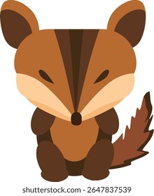 close up cartoon cute squirrel vector concept