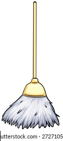 Close up classic cleaning broom