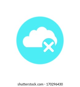 Close, cloud, wrong icon