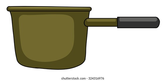 Close up cooking pot illustration