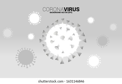 Close up Corana virus background. Concept for flu sickness and illness.