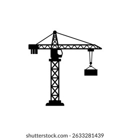 A Close up of a Crane With a Box on Its Back