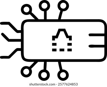 Close up of a credit card chip with AI symbols concept as A macro photograph of a credit card chip embedded with AI symbols representing advanced AI in financial transactions with