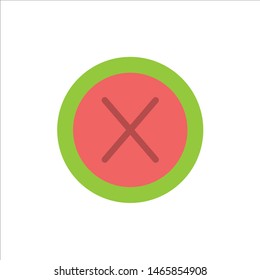 Close, Cross, Interface, No, User  Flat Color Icon. Vector icon banner Template. Vector Icon Template background