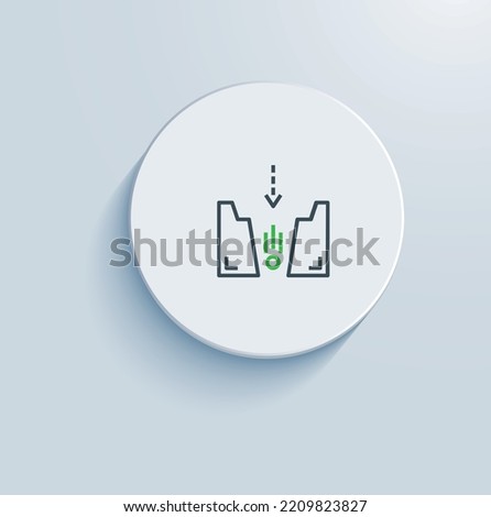 Close Customer Service Gaps icon vector design