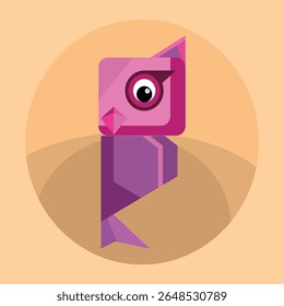 close up bonito coruja logotipo desenho animado vetor ilustração 
