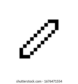 close, delete, cancel, disable and arrow icon. Perfect for application, web, logo, game and presentation template. icon design pixel art and line style