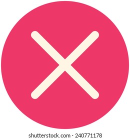 Close or delete, modern flat icon