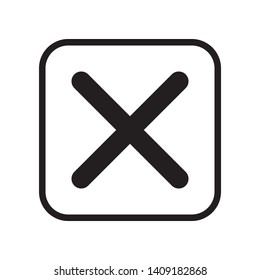 Close, delete, remove icon in trendy outline style design. Vector graphic illustration. Suitable for website design, logo, app, and ui. Editable vector stroke. EPS 10.