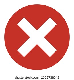 Close or delete symbol. Close, cancellation, wrong and reject symbol. Cross sign for apps and web interfaces, infographics, presentations, marketing