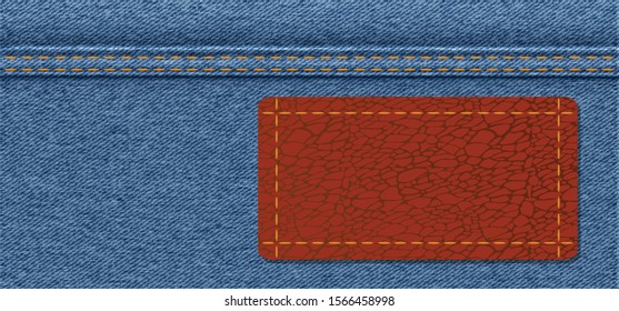 Close up Denim jeans texture Vector clothing background Closeup details line pattern Empty jacket canvas grunge linen fabric woven banner detail Western country love Casual blue dreass day clothes
