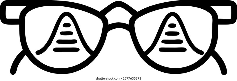 Close up of DNA strand reflected in scientist glasses with copy space concept as A macro image capturing the reflection of a digital DNA strand in a scientists glasses. This repres