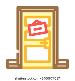 close door color icon vector. close door sign. isolated symbol illustration