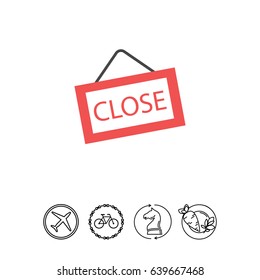 Close door sign