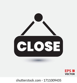 Close door sign vector design. Eps 10 vector illustration.