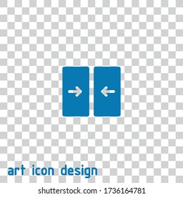 close door vector icon on isolated background
