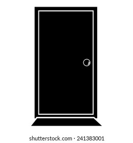 Close Doors Vector Illustration