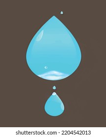 close up drop of water for background