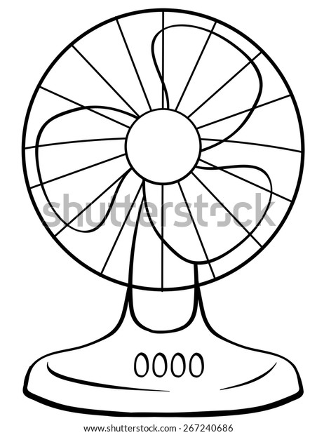 Close Electric Fan Buttons Stock Vector (Royalty Free) 267240686