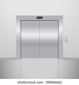 Close Elevator Realistic Vector Illustration Stock Vector (Royalty Free ...