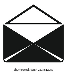 Close envelope icon simple vector. Mail letter. Post open