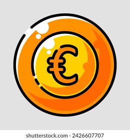 Close up of euro coin, ideal for financial concepts. Money, economy, banking, European Union themes can benefit from this image.