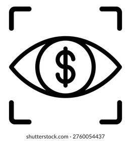 Close up of eye with dollar