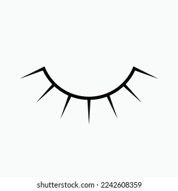 Close Eye Icon. No Sight Symbol.