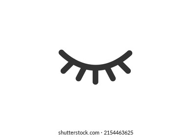 close eye icon vector modern style.