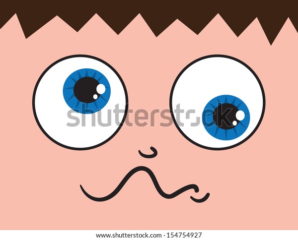 Close Eyes Crossed Confused Stock Vector (royalty Free) 154754927