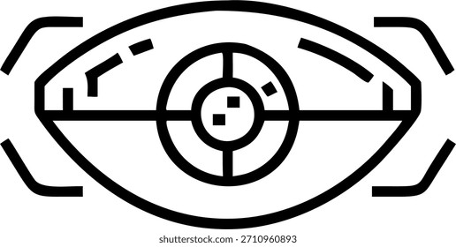 Primer plano de los ojos usando gafas de realidad aumentada mientras conduce el concepto como una foto macro captura los ojos enfocados de los conductores detrás de las gafas de realidad aumentada que muestran superposiciones de datos que transmiten emoción y la integración de la tecnología y la conducción en un entorno futurista. en Foto Stock Concepto, espacio de copia para publicidad o Anuncio con Foto Realista como detalle de alta calidad - ar 7:2