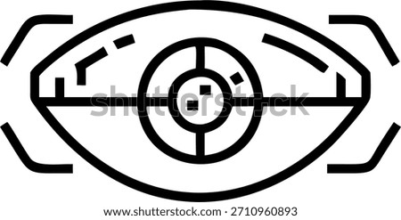 Close up of eyes wearing augmented reality glasses while driving concept as A macro shot captures the drivers focused eyes behind augmented reality glasses displaying data overlays conveying excitement and the integration of technology and driving in a futuristic setting. in Photo Stock Concept , copy space for advertisement or banner with Photo Realistic as high Quality Detail --ar 7:2