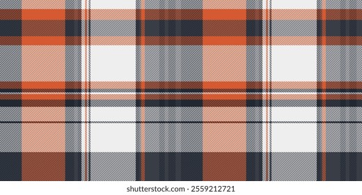 Close up fabric vector textile, throw tartan background pattern. Multicolored texture plaid check seamless in dark and white colors.