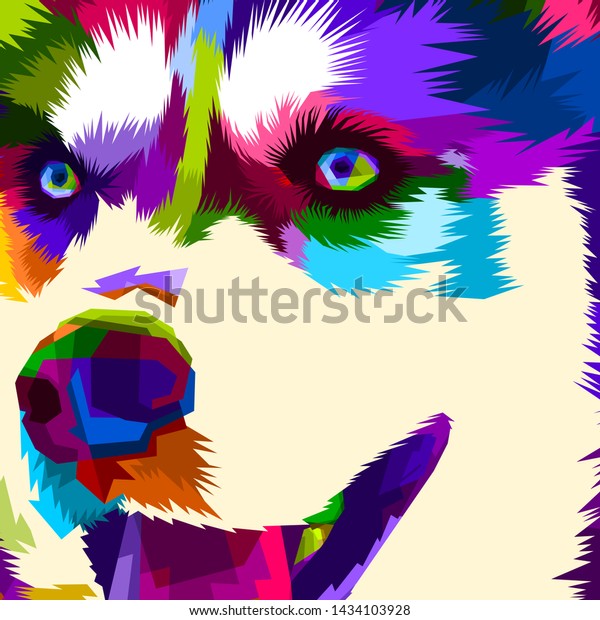 husky abstract art
