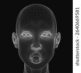 A close up of a face with a mouth open. The eyes are closed and the nose is visible. Scene is one of surprise or shock