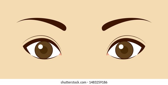 Close up of face with open eyes