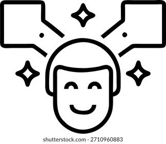 Close-up do rosto com sorriso iluminado pelo conceito de exibições holográficas como Uma macro shot mostra um rosto sorridente iluminado por exibições holográficas capturando a alegria e o avanço tecnológico de trabalhar de casa em um cenário futurista. em Photo Stock Concept , copie espaço para anúncio ou banner com Photo Realistic como detalhes de alta qualidade —ar 7:2