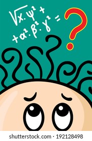 Close up face vector cartoon 