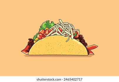 close up of famous fast food from mexico, Mexican food Tacos.