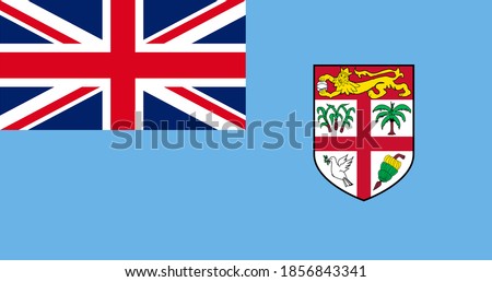close up flag of Fiji