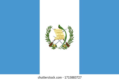 Close Up Flag Of Guatemala