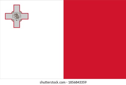 close up flag of Malta