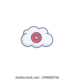 cerrar icono plano aislado en fondo blanco